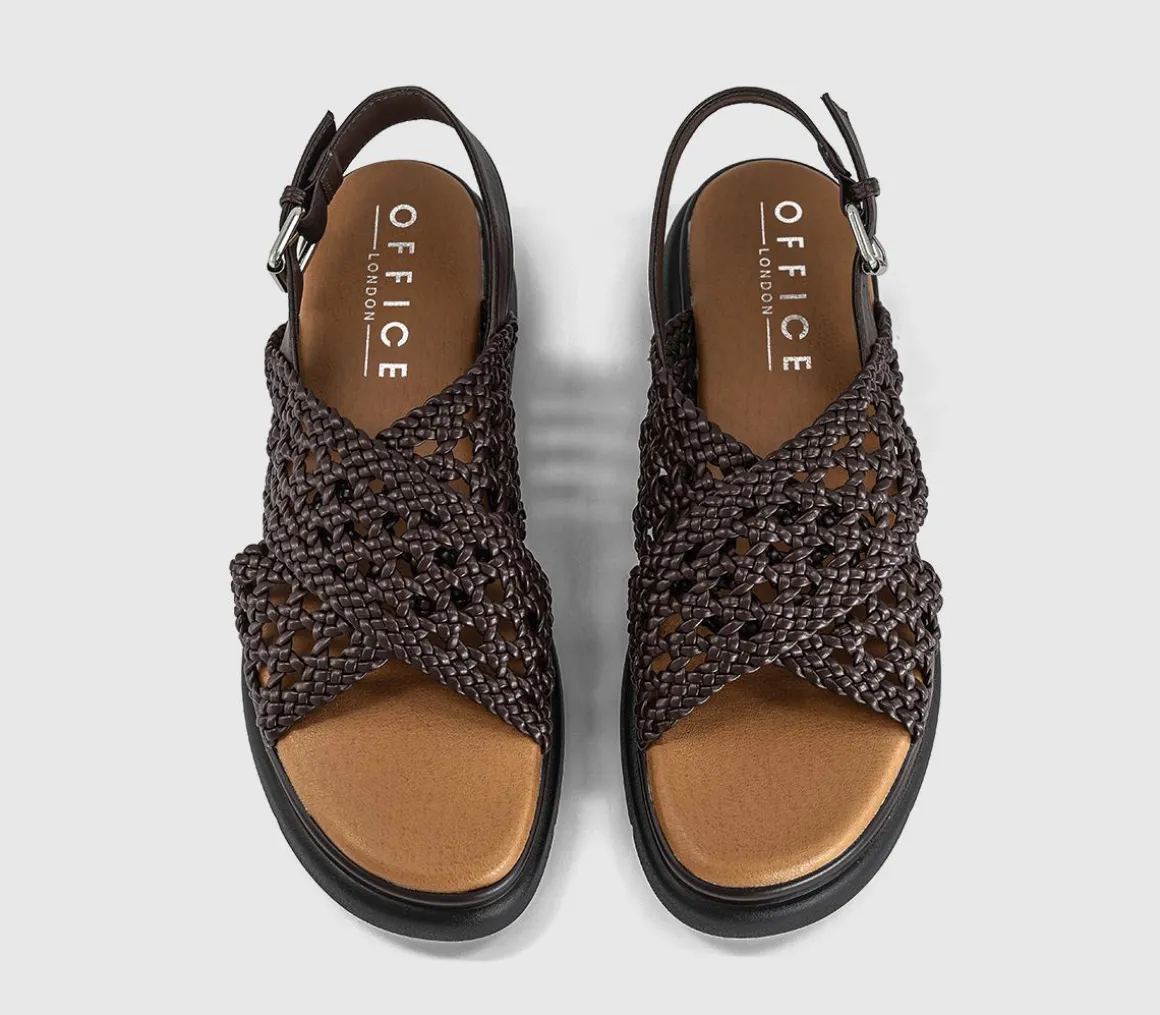 Suki Woven Cross Over Platform Sandals