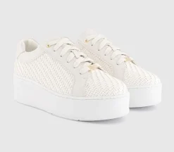 Tizzy Woven Platform Lace Up Trainers