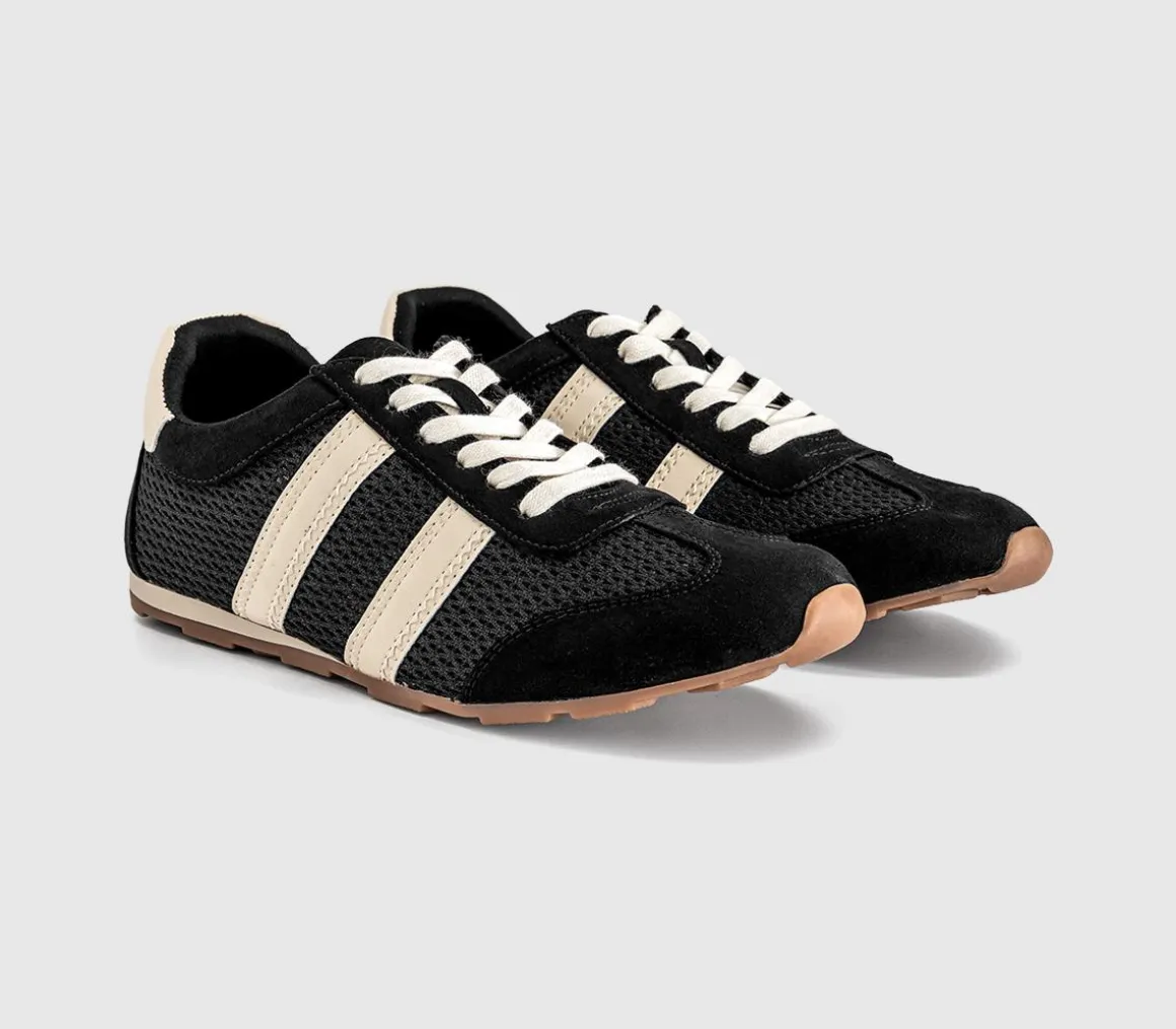Tropical Mesh Slim Sole Lace Up Trainers