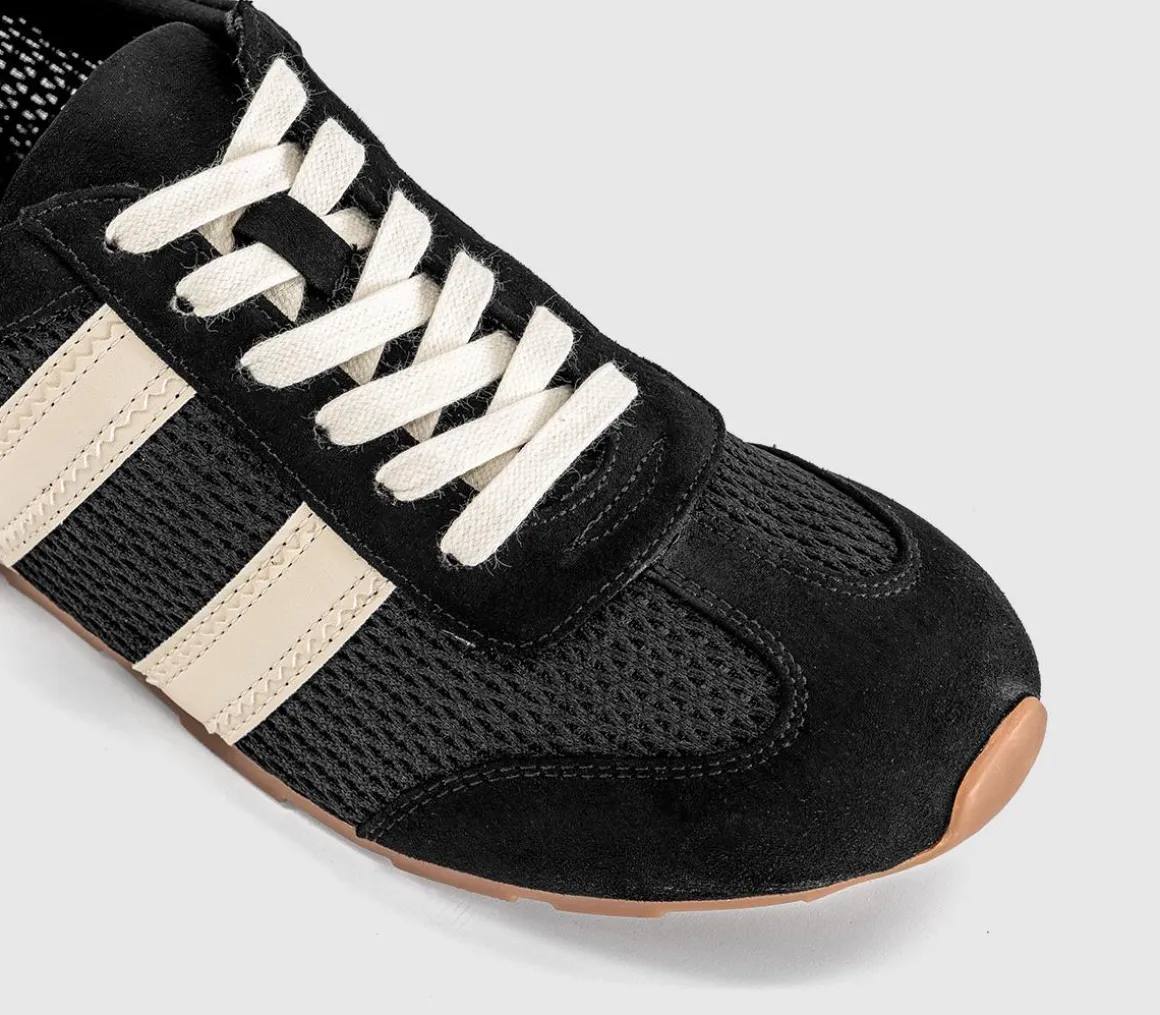 Tropical Mesh Slim Sole Lace Up Trainers