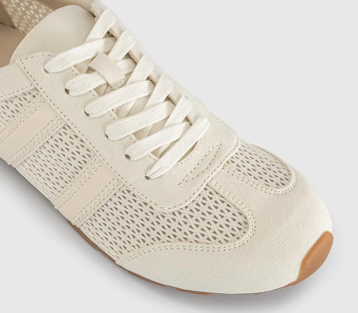 Tropical Mesh Slim Sole Lace Up Trainers