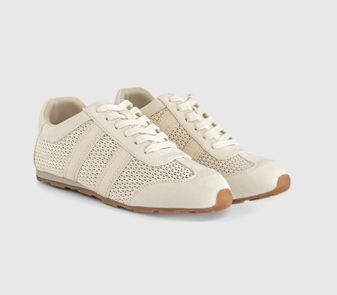 Tropical Mesh Slim Sole Lace Up Trainers