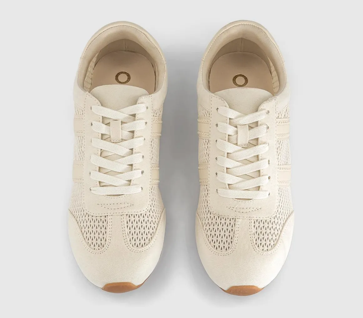 Tropical Mesh Slim Sole Lace Up Trainers
